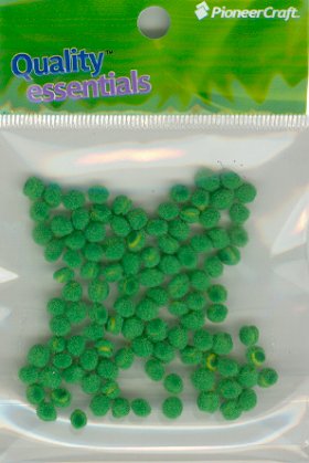Pom Poms / Chenille Poms/ 5mm Kelly Pom Poms / Chenille Poms/ 5mm Kelly