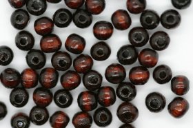 Wooden Beads, 4mm, 100 pieces, Brown (1mm hole) Wooden Beads, 4mm, 100 pieces, Brown (1mm hole)