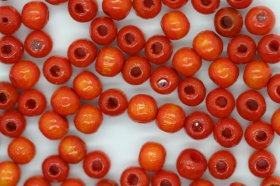 Wooden Beads, 4mm, 100 pieces, Orange (1mm hole) Wooden Beads, 4mm, 100 pieces, Orange (1mm hole)