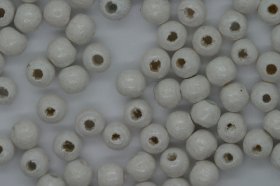 Wooden Beads, 4mm, 100 pieces, White (1mm hole) Wooden Beads, 4mm, 100 pieces, White (1mm hole)