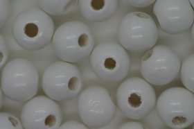 Wooden Beads, 8mm, 100 pieces, White (3mm hole) Wooden Beads, 8mm, 100 pieces, White (3mm hole)