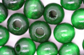 Wooden Beads, 10mm, 100 pieces, Green (4mm hole) Wooden Beads, 10mm, 100 pieces, Green (4mm hole)