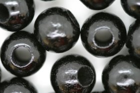 Wooden Beads, 12mm, 100 pieces, Black (5mm hole) Wooden Beads, 12mm, 100 pieces, Black (5mm hole)