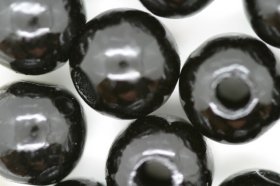Wooden Beads, 14mm, 100 pieces, Black (5mm hole) Wooden Beads, 14mm, 100 pieces, Black (5mm hole)