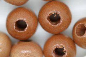 Wooden Beads, 14mm, 100 pieces, Tan (5mm hole) Wooden Beads, 14mm, 100 pieces, Tan (5mm hole)