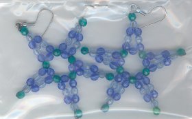 Pair of Star Earrings 6 x 6cms, ELS Pair of Star Earrings 6 x 6cms, ELS