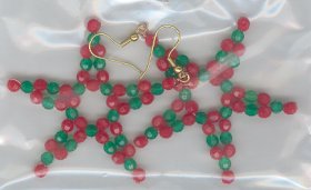 Pair of Star Earrings 6 x 6cms, ORT Pair of Star Earrings 6 x 6cms, ORT