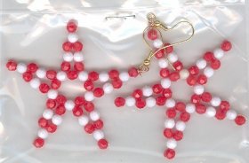 Pair of Star Earrings 6 x 6cms, ROW Pair of Star Earrings 6 x 6cms, ROW