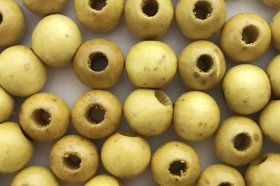 Wooden Beads, 10mm, 100 pieces, Yellow (4mm hole) Wooden Beads, 10mm, 100 pieces, Yellow (4mm hole)