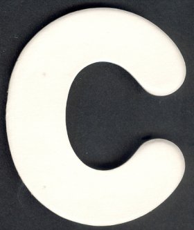 Lower Case Alphabet (c) 1 piece 6.5cm x 7.7cm