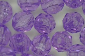 8mm Facet Beads Transparent; Amethyst 25g (approximately 97p)