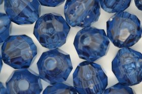 8mm Facet Beads Transparent; Cosmic Blue 25g (approx 97p)
