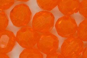 8mm Facet Beads Transparent; Orange 25g (approximately 97p)