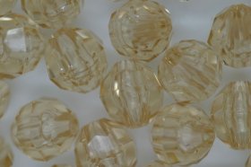 8mm Facet Beads Transparent; Pale Ginger 25g (approx 97p)