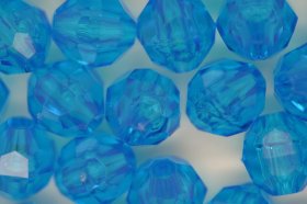 8mm Facet Beads Transparent; Turquoise 25g (approx 97p)