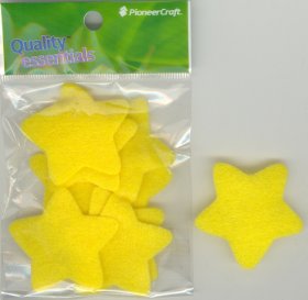 Felt Cut Out Large Star (10p) 3cm x 3 cm