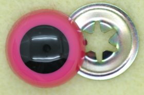 18mm Crystal Eye 10 Pack; Pink/Black