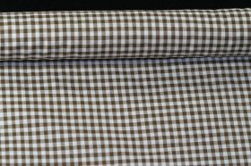 Gingham Poly/cotton 112cm Brown 4mm X 4.1 mts