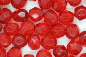 6mm Czech Fire Polished Facet Beads Red 100g