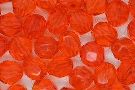 6mm Czech Fire Polished Facet Beads Orange 25g