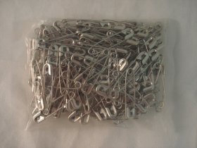 45mm Safety Pins Nickel 100p