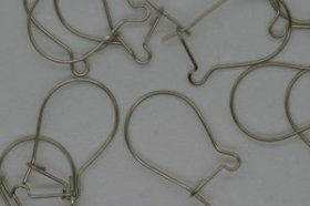 Kidney Ear Wire 15mm Nickel 100p