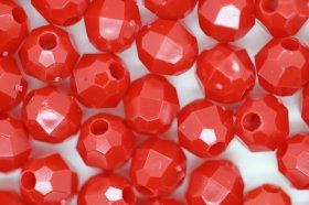 6mm Facet Opaque; Red 250g (approx 2300p)