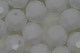 10mm Facet Bead Opaque; White 25g (approximately 50p)