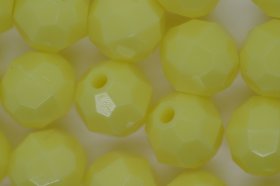 10mm Facet bead Opaque; Yellow 25g (approximately 50p)
