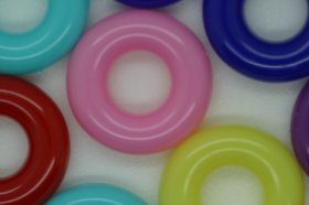 16mm Ring/Donut Opaque; Multi (approx 450p)