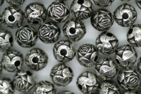 6mm Metallic Silver Rosebud 50g