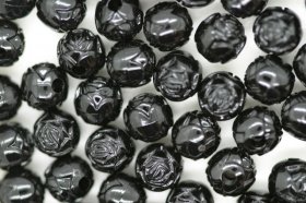 6mm Opaque Rosebuds; Black 250g