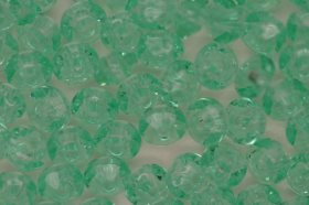 Rondelle 6mm Transparent 100 grams; Green Aqua