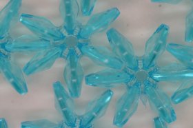 25mm Star Transparent; Light Turquoise 250g (approx 190p)