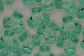 Tri Beads Transparent; Green Aqua 25g (approx 125p)