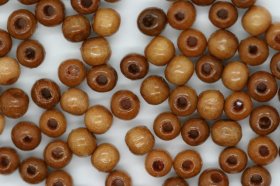 Wooden Beads, 4mm, 100 pieces, Tan (1mm hole)