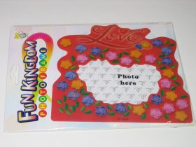 Plastic Postcard Photo Frame with Stand "love"
