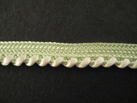 Braid Two-tone; Light Green/White, price per mtr