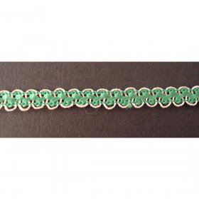 Braid Silver / Emerald, price per mtr
